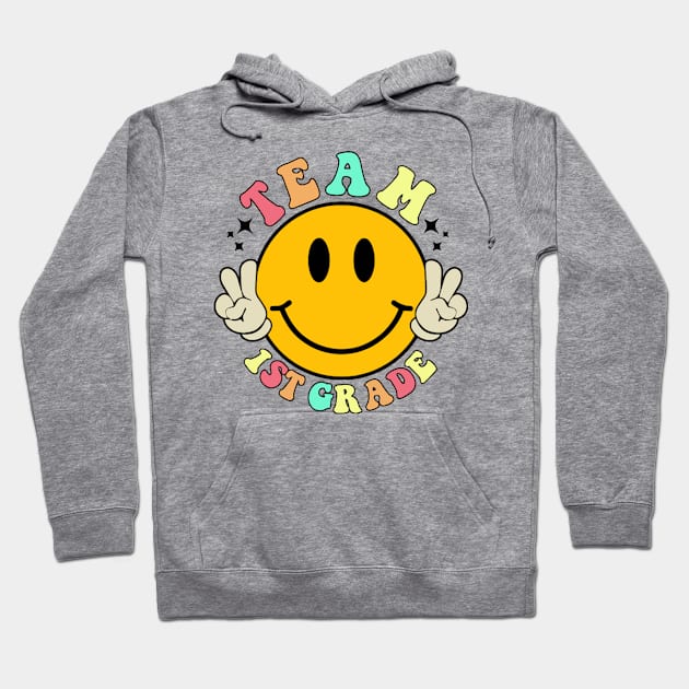 Team First Grade Smiley Hoodie by LEMOUS TEES